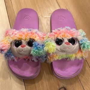 Ty beanie boo rainbow puppy slides size 1-3